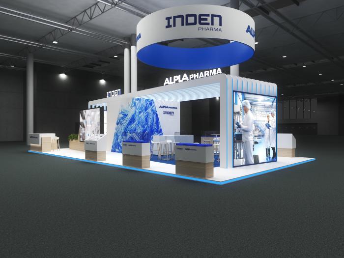 CPhI Barcelona ALPLApharma and Inden Pharma Booth Rendering