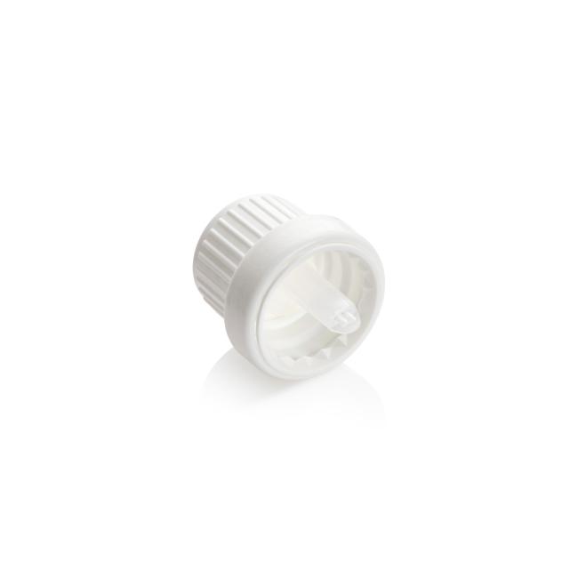 The TE-GL18-VERTICAL DROPPER-PE-RING-O-H is a cap of pipettes and droppers manufactured by ALPLApharma.